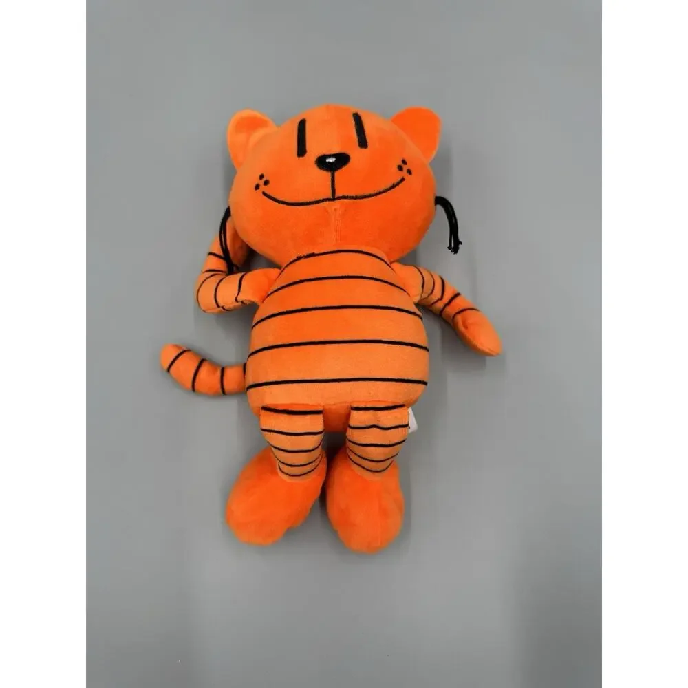 Petey Cat Plush Dav Pilkeys Dog Man 9.5” Orange Striped Stuffed Toy